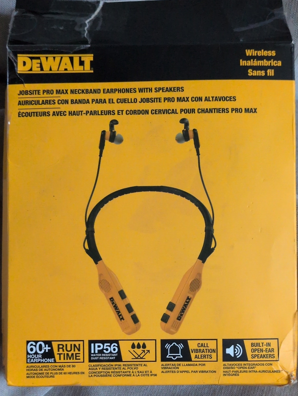 DeWalt Jobsite Pro Max Neckband Earphones with Speakers